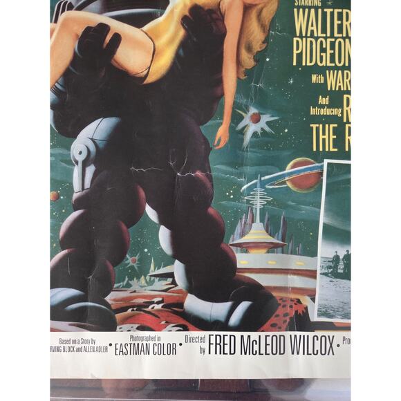 1995 FilmPrints Forbidden Planet Poster 28x22 MGM Reprint Sci-Fi Robby Robot - Picture 7 of 10